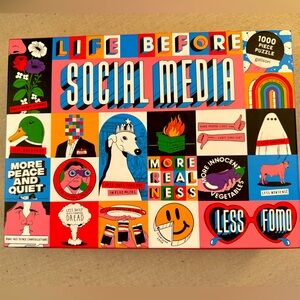 Galison Life Before Social Media 1000 Piece Puzzle - Colorful Fun